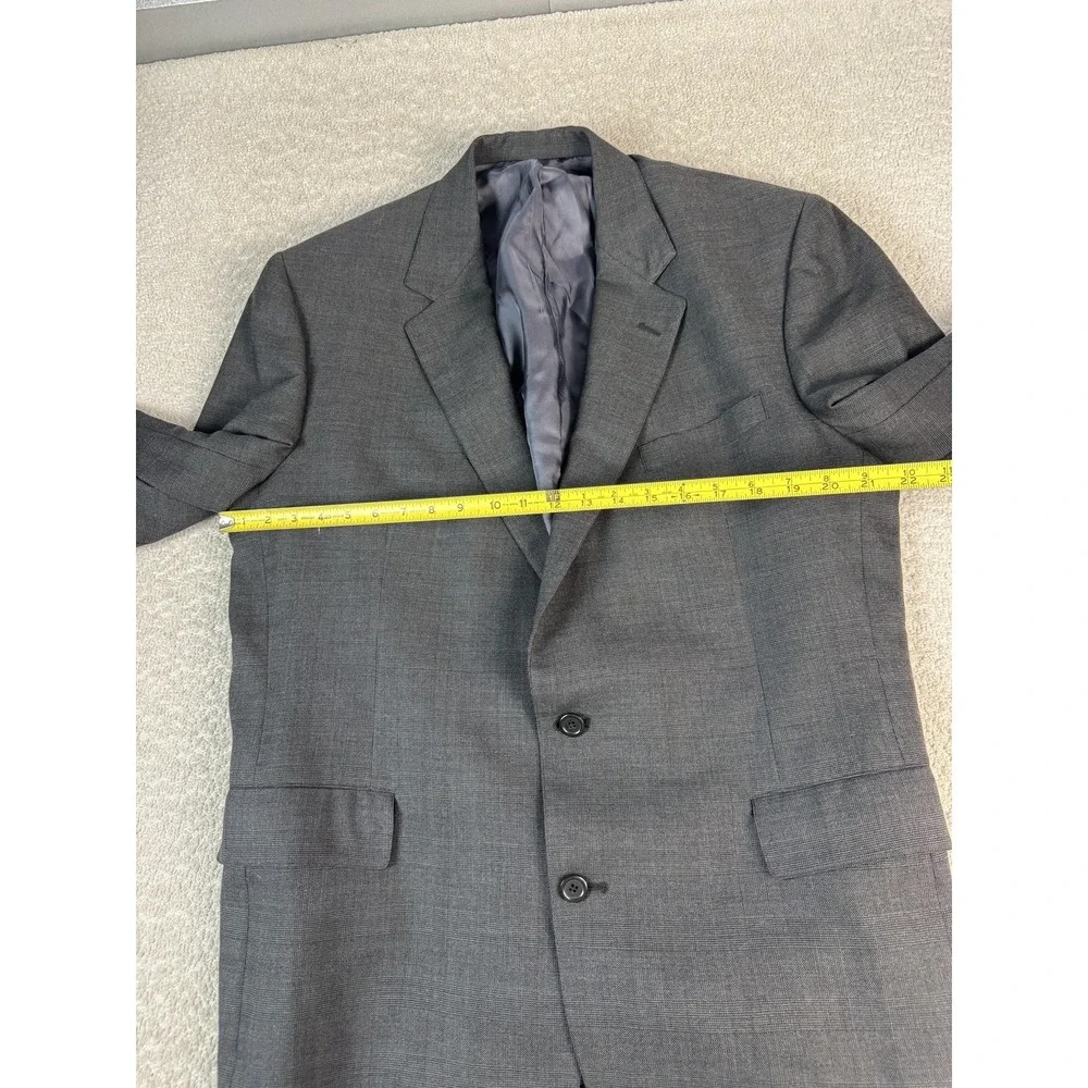 Brooks Brothers Blazer‎ Mens 45 Long Gray 100% Worsted Wool Brooksease Jacket